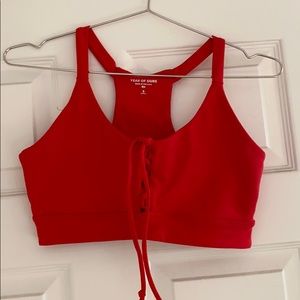 Year of Ours Red Sports Bra/ Crop Top - size S
